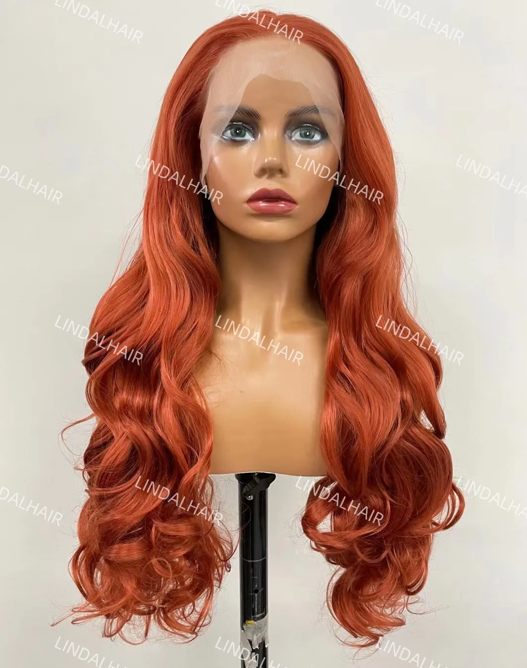 LINDAL copper sunset synthetic hair wigs heat resistant synthetic wig synthetic front wig