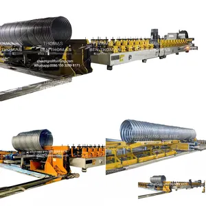 Top helically corrugated pipe machine Spiral corrugated metal drainage culvert pipe forming and making machine