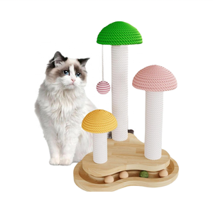 Mantar orman kedi tırmalama sütunu asılı oyuncak top dayanıklı 11.80 \ "X 11.80 \" X 17.32 \ "kedi için doğal <span class=keywords><strong>Sisal</strong></span> yavru malzemeleri - Product Image 1