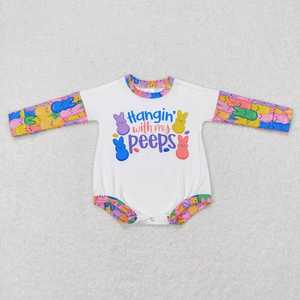 Vendita Speciale: Costume Colorato da Coniglietto Pasquale con Stampa 'Hang With <span class=keywords><strong>My</strong></span> Peeps' per Bambina - Product Image 2
