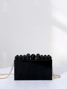 Borsa da sposa in marmo acrilico di moda per festa nuziale borsa da ballo con Glitter pochette borsa da sera da donna - Product Image 6