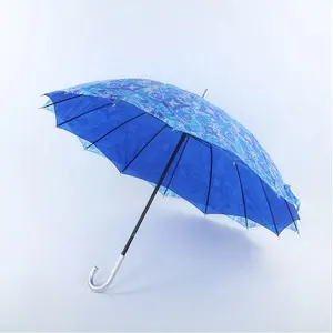 Winddicht Dubbele Laag Kruis Rechte Paraplu Zuid Noord Amerikaanse Populaire Goedkope Stabiele Zon Blok Paraplu