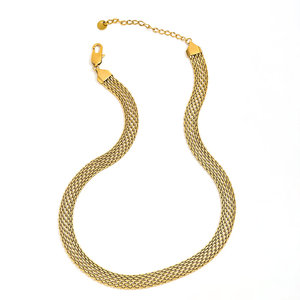 JOOLIM Prêt à Expédier Chaîne <span class=keywords><strong>Serpent</strong></span> <span class=keywords><strong>Maille</strong></span> en Acier Inoxydable Haut de Gamme Plaqué Or 18k Bracelet de Montre <span class=keywords><strong>Collier</strong></span> - Product Image 2
