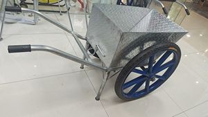 รถเข็นสองล้อเหล็กชุบสังกะสี ทนทาน สำหรับใช้ในงานก่อสร้าง - Product Image 5
