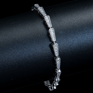 Pulsera de tenis unisex de moda con moissanita VVS y plata de ley 925, estilo hip hop, ideal como regalo para fiestas y ocasiones especiales. - Product Image 1