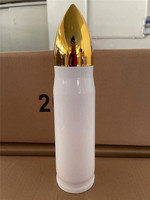 Gobelet isotherme en acier inoxydable de 500 ml et 1000 ml, gobelet à sublimation, bouteille d'eau en forme de balle, sublimation vierge