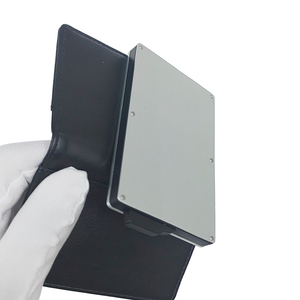 PU Leather & Aluminum <b>Open</b> RFID Anti-Theft Credit Card Holder Short Magnetic Wallet with Automatic Pop-<b>up</b> Nylon Lining - Product Image 5