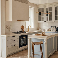 Ensemble d'armoires de cuisine durables en acier inoxydable résistant aux rayures pour toute la maison avec rangement pour meubles d'évier de fournisseur chinois