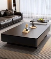 Nouveau modèle 2026 : Ensemble table basse et meuble TV de style minimaliste pour petits salons et chambres, table à thé sur pied avec tiroirs