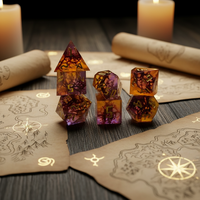 Ensemble de dés polyédriques en résine Musenluo D&D de haute qualité avec couleurs personnalisables, 7 pièces pour jeux de société, à partir de 14 ans
