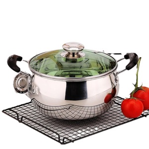 Olla para Sopa de Acero Inoxidable de 16-26 cm, Gruesa, Sin Recubrimiento, para Cocina Casera, Compatible con Estufa de Inducción - Product Image 2