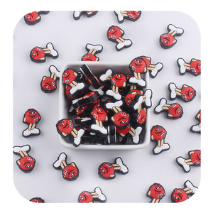 New Arrival <strong>Lovely</strong> <strong>Chocolate</strong> Beans M Focal Beads DIY Silicone Charms Key Chain Jewelry Beaded Bracelet Accessories Pen Making - Product Image 4