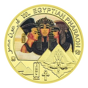 WOWEI nueva moda desafío monedas Fans recoger regalo personalizado <span class=keywords><strong>Egipto</strong></span> Faraón chapado en oro moneda conmemorativa Metal personalizado - Product Image 3
