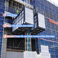 Monte-charge de chantier ouvert pour passagers – Prix et équipement d'ascenseur de chantier