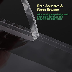 Sacs en plastique BOPP transparents autocollants imprimés en gravure, résistants à l'humidité et écologiques, personnalisables pour chaussettes - Vente chaude - Product Image 2