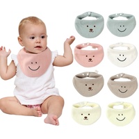 Bavoirs en mousseline de coton pour bébé, forme U, réglables, type bandana, cadeau pour bébés filles et garçons, pour la dentition et la bave