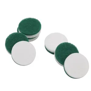 Estropajo portátil OLF para limpieza de bolas, estropajo de melamina blanco y verde, oem