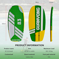 Planches de surf SUP tout-terrain en fibre de carbone GY 83 cm en gros avec stock pour les eaux océaniques