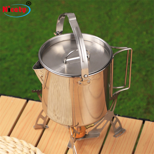 Olla de Camping de Acero Inoxidable de 1.2L, Portátil, con Tapa y Asa, Duradera, Fácil de Limpiar, Ideal para <span class=keywords><strong>Senderismo</strong></span> y Cocina al Aire Libre - Product Image 2