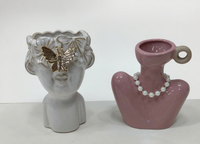Pot de fleurs de bureau en céramique coloré et unique, vases de jardin élégants en poterie, à vendre