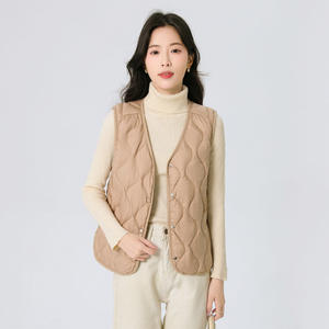 <span class=keywords><strong>Chaleco</strong></span> Rosa acolchado ondulado para <span class=keywords><strong>mujer</strong></span>, <span class=keywords><strong>chaleco</strong></span> de plumón de pato ligero de lujo con cuello en V para <span class=keywords><strong>mujer</strong></span>, <span class=keywords><strong>chaleco</strong></span> cálido con patrón de ondas de nuevo estilo de invierno de talla grande - Product Image 5