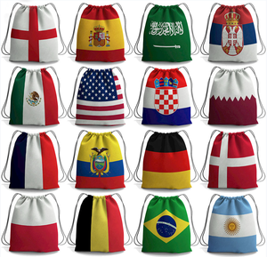 Custom All Country Promotional Activity Sale Football Cup World Double-shoulder <b>Drawstring</b> <b>Bag</b> Backpack for Event - Product Image 1