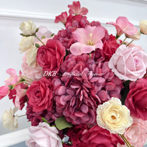 DKB FÁBRICA DE FLORES ARTIFICIALES al por mayor Bola de flores de boda BOLA DE FLORES ARTIFICIALES colores mezclados rosa - Product Image 4