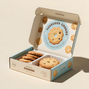 맞춤형 식품 등급 골판지 상자 케이크 비스킷 도넛 및 마카롱용 엠보싱 산업 포장 - Product Image 3