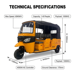 Tuk Tuk <span class=keywords><strong>El</strong></span>éctrico con Conducción Sencilla, Techo Panorámico Abierto, Control Inteligente, Carga Rápida LED, Navegación Inteligente, Asientos Confortables, Servicio <span class=keywords><strong>para</strong></span> <span class=keywords><strong>el</strong></span> <span class=keywords><strong>Aeropuerto</strong></span> - Product Image 2