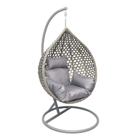 Fauteuil suspendu en rotin moderne sur mesure avec coussin imperméable pour extérieur, salle de sport, patio, balcon et jardin