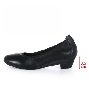 <span class=keywords><strong>Zapatos</strong></span> <span class=keywords><strong>de</strong></span> Mujer <span class=keywords><strong>de</strong></span> Lujo, <span class=keywords><strong>de</strong></span> Cuero Genuino, Cómodos, con Suela Suave, Punta Cuadrada, Estilo Slip-On, Profesionales, para Azafatas, Oficina, Verano - Product Image 3
