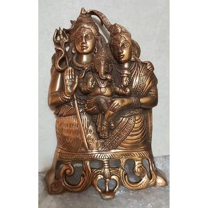 Parijat แฮนด์เมดโลหะโบราณแขวนผนังตกแต่ง shiv parivar shiva ครอบครัวมงคลสำหรับบ้านสำนักงานหลักทางเข้าสำหรับ - Product Image 2