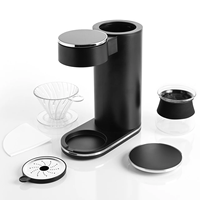 Cafetera Eléctrica Automática con Controles Digitales, Cafetera de Goteo con Filtro de Cono de Plástico para Uso Doméstico