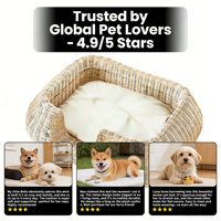 Lits pour animaux de compagnie, design panier en osier, pour chiens et chats, lavables, espace de sommeil luxueux pour animaux, fabricant, grossiste, prix très bas
