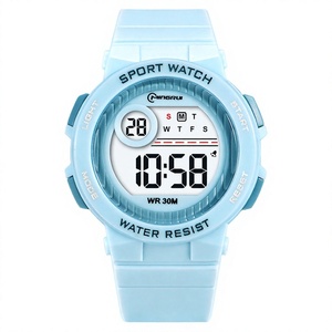 นาฬิกาอิเล็กทรอนิกส์สำหรับนักเรียน สีเขียวมัทฉะ สาย PVC  หน้าปัดดิจิตอล LED กันน้ำ  รุ่น Dropshipping Explosive Unicorn Sports Citizen Movement - Product Image 3