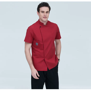 Manteau classique en tissu sergé d'uniforme de chef d'hôtel/restaurant en coton poly personnalisé/veste de chef - Product Image 4