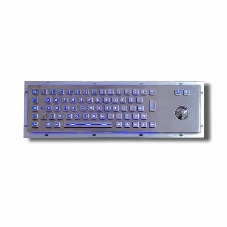 Teclado iluminado de metal resistente al agua de acero inoxidable personalizado retroiluminado