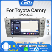 Autoradio Android 15 LELV pour Toyota Camry (2007-2012) - GPS Android Auto Stéréo sans fil Écran tactile WiFi intégré Audio haute résolution