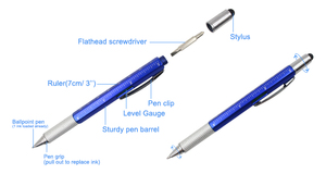 Bolígrafo de Metal con Logotipo Personalizado y Regla, Bolígrafo Promocional Multifuncional, Venta al por Mayor, Bolígrafo Grabado con el Logotipo de la Empresa para Eventos - Product Image 2