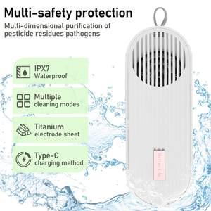 Máquina para Lavar Frutas y Verduras, Método de Carga Tipo-C, Funcionamiento Inalámbrico, Dispositivo Limpiador de Frutas Ultrasónico - Product Image 2