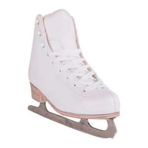 Patines de Hielo de Cuero Blanco con Cuchilla de Metal para Patinaje Artístico - Product Image 1