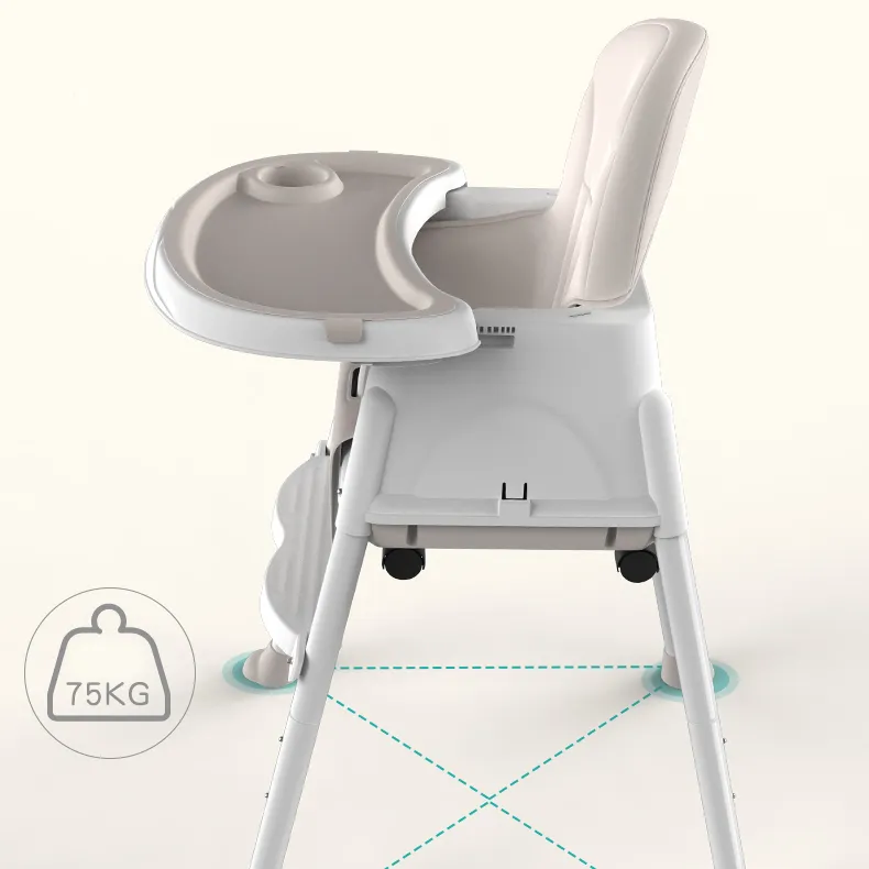 2022 plastic multifunction kids folding baby wheel child bouncer feeding high chair highchair ride on car