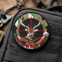Patch décoratif brodé à motif de bois de cerf, couleur rustique, à fixation auto-agrippante, pour veste, gilet, sac à dos, direct usine