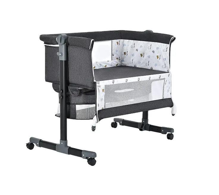 2023 детская кровать с боковой кроваткой, многофункциональная Мобильная складная детская кровать для новорожденных