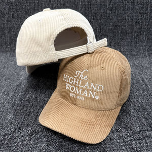 Casquettes de baseball classiques en velours côtelé avec broderie de logo personnalisé pour hommes et femmes, chapeau de sport d'extérieur, casquettes de <span class=keywords><strong>papa</strong></span> avec boucle en métal - Product Image 2