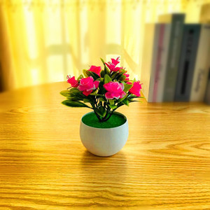 Planta Artificial de Camelia Qi Xing de 18 cm de Altura, Maceta de Plástico, Decoración para Interiores - Product Image 2