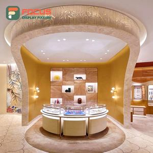 Vitrine à bijoux en verre, comptoir à bijoux en bois, éclairage LED, design de vitrine de luxe haut de gamme - Product Image 4