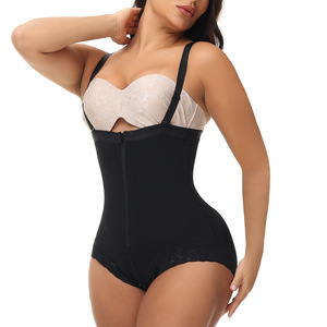 Fajas de cuerpo completo para mujer, fajas postoperatorias de encaje de estómago plano para uso diario - Product Image 1