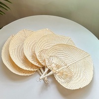 Prix d'usine – Éventails naturels en feuilles de palmier et en raphia, éventails à main en paille