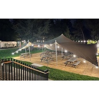 Tente de réception extérieure FUNSEED, grande tente extensible à structure en aluminium de forme libre, taille personnalisée, imperméable, style bédouin, quatre saisons, protection UV, pour mariage et fête